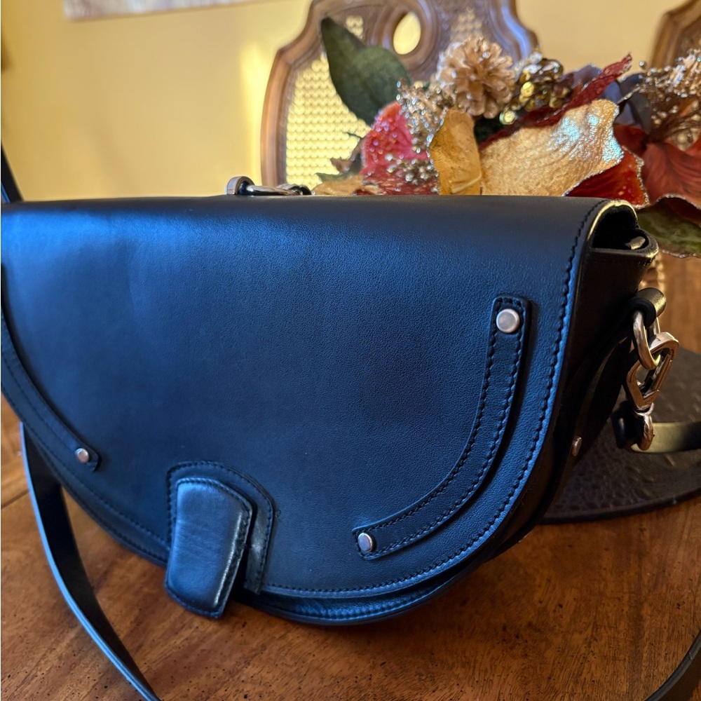 L'INTERVALLE Dark Brown Crescent Crossbody Bag - Picture 2 of 10